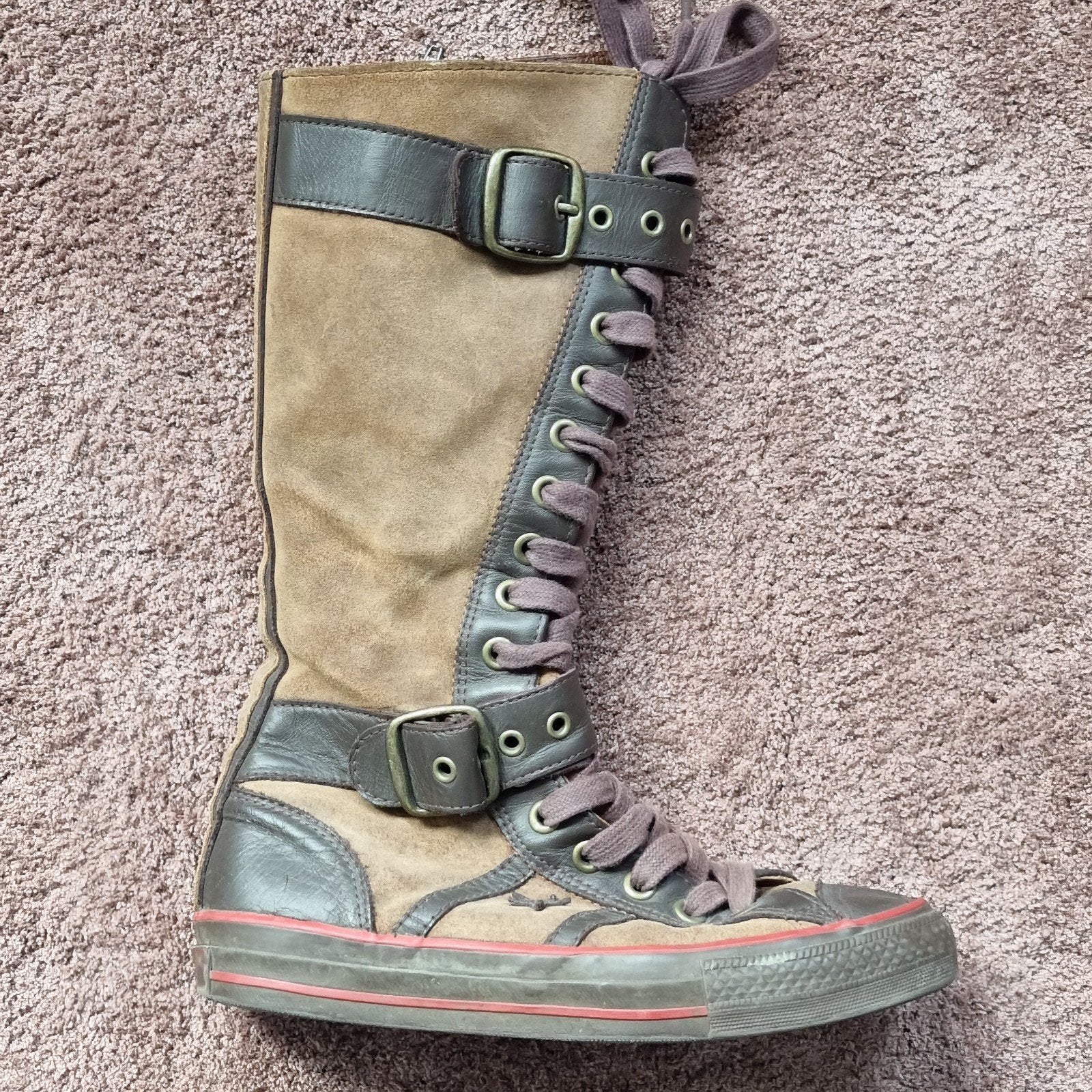 VIintage Converse All Star High boots mt 37, Ophalen of Verzenden, Zo goed als nieuw, Bruin, Hoge laarzen