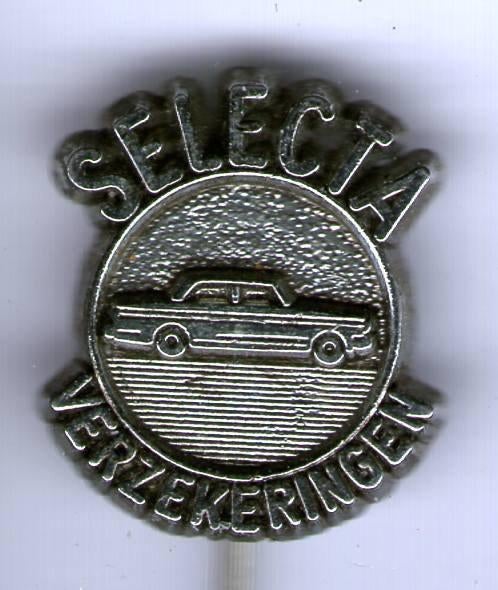Selecta verzekeringen zilverkleurig speldje ( W_064 ), Verzamelen, Verzenden, Nieuw, Merk, Speldje of Pin