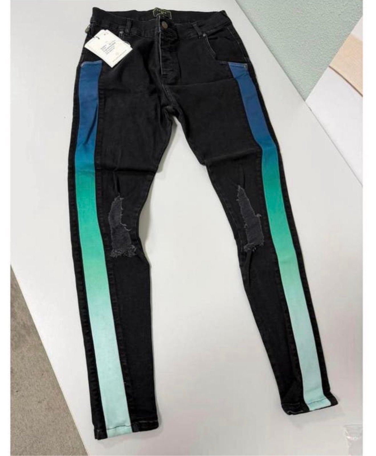 SIKSILK BURST knee low rise Denim - BLACK M W32 spijkerbroek, Zwart, Nieuw, W32 (confectie 46) of kleiner, Ophalen of Verzenden