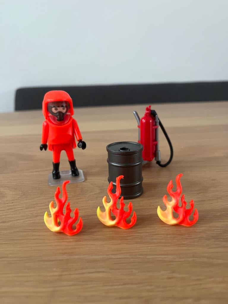 Playmobil 5367 Brandweerman met gaspak, Ophalen, Zo goed als nieuw, Complete set