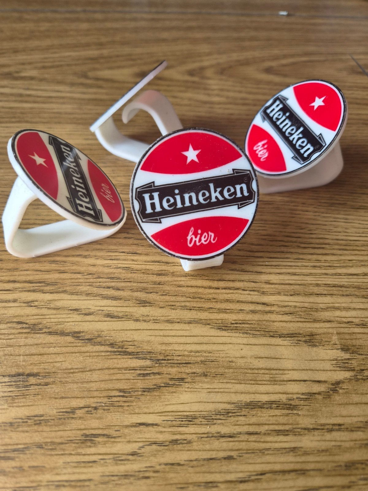 vintage  Heineken bier tafelkleed houders, Ophalen of Verzenden, Gebruikt, Viltje(s), Heineken