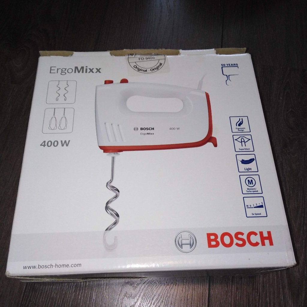 Bosch  ErgoMixx Handmixer 450W 5 standen, 1 tot 2 liter, Ophalen, Gebruikt, 3 snelheden of meer