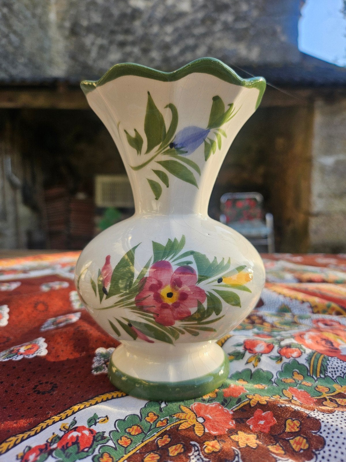 Bloemenvaasje Quimper, 14 cm hoog, Ophalen of Verzenden