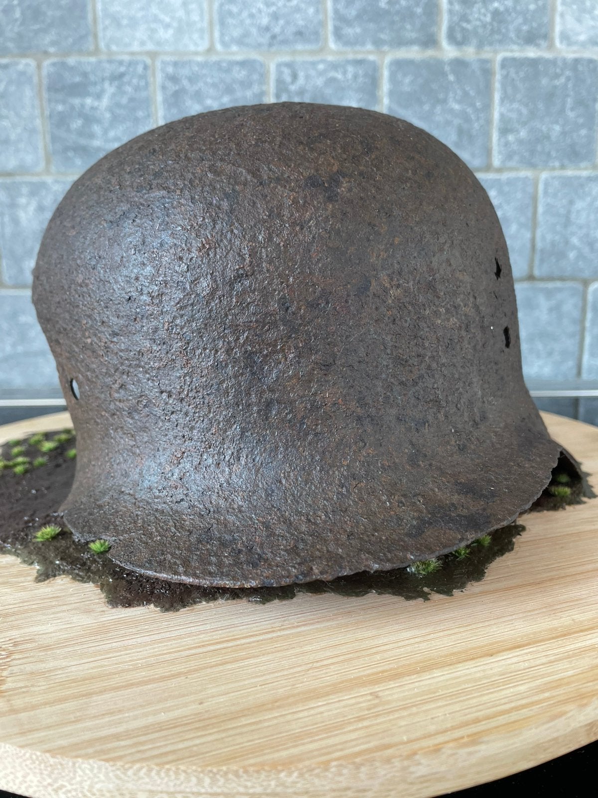 Relic M42 luftwaffe helm duits ww2, Verzamelen, Ophalen of Verzenden, Luchtmacht, Duitsland, Helm of Baret