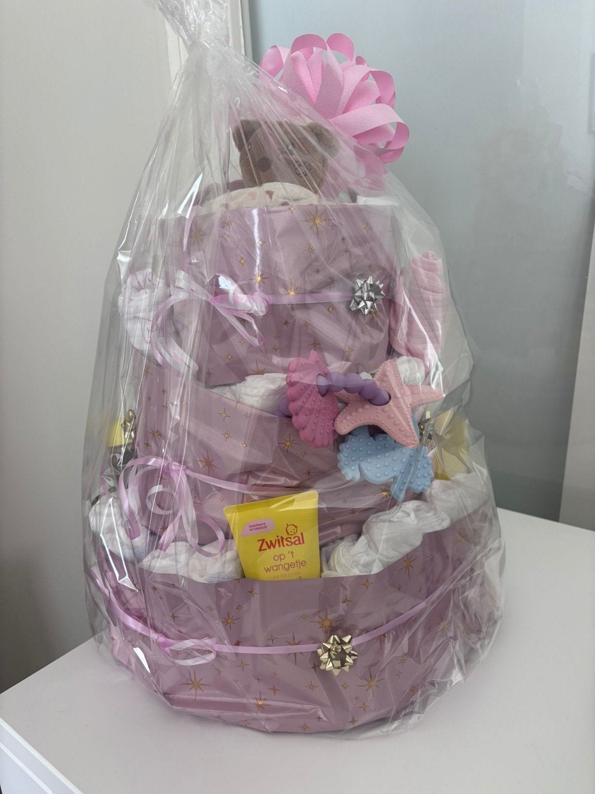 luiertaart als kraamcadeau of babyshower., Ophalen of Verzenden, Nieuw, Kraamcadeau