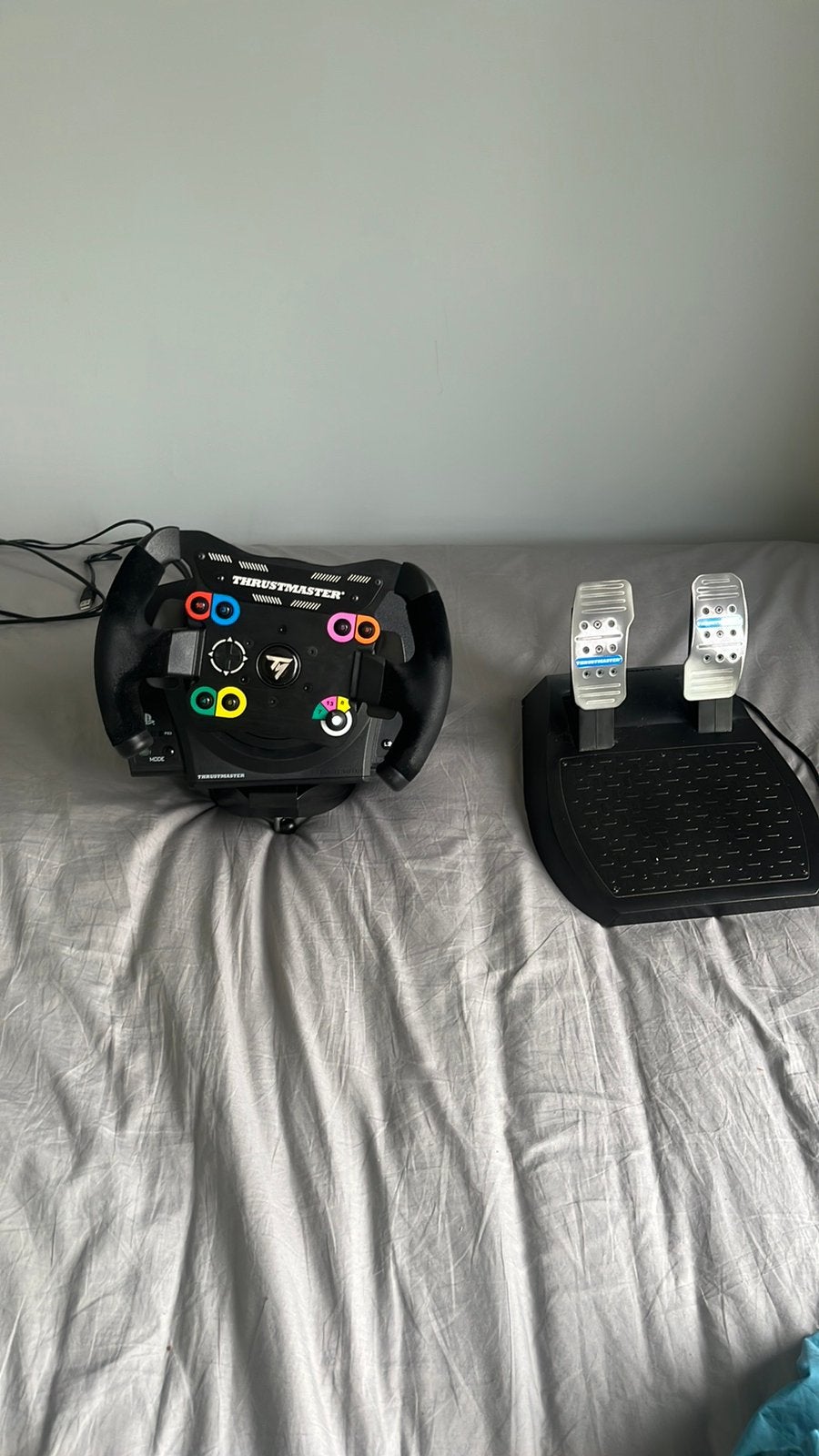 Thrustmaster t300 met open wheel add on en padalen voor ps5, Ophalen, Zo goed als nieuw, Stuur of Pedalen, PlayStation 3