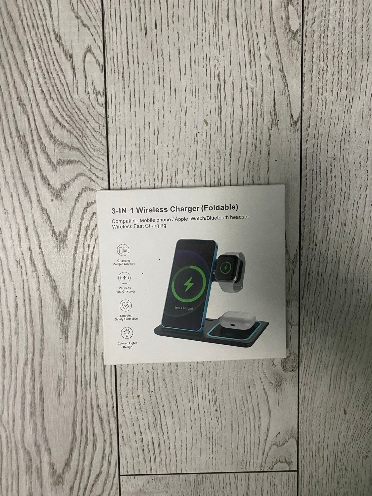 3-in-1 Draadloze Oplader (Opvouwbaar) - Nieuw, USB-C, Draadloze oplader, Nieuw, Ophalen of Verzenden