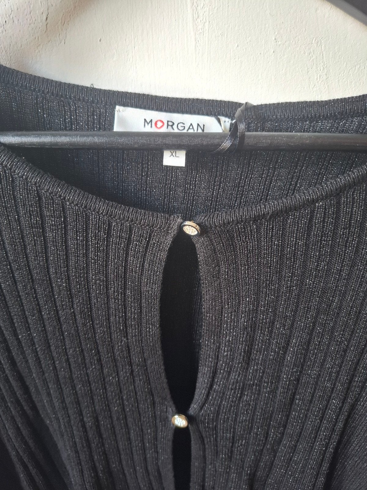 Morgan vestje zwart met subtiele glitter maat XL/40, Zwart, Maat 46/48 (XL) of groter, Nieuw, Nvt