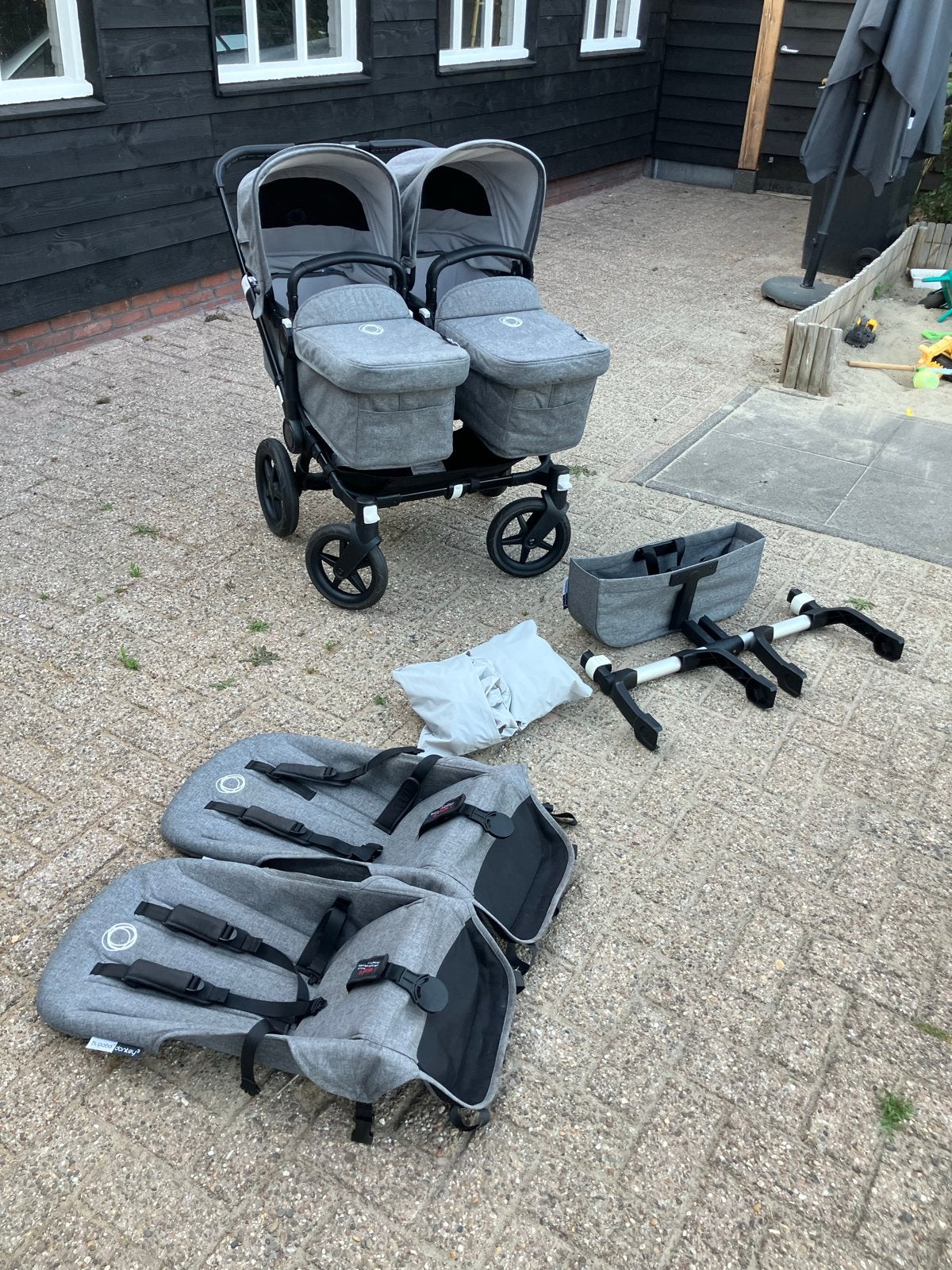 Bugaboo Donkey 3 Duo kinderwagen - Grijs, Ophalen, Gebruikt, Combiwagen, Duowagen