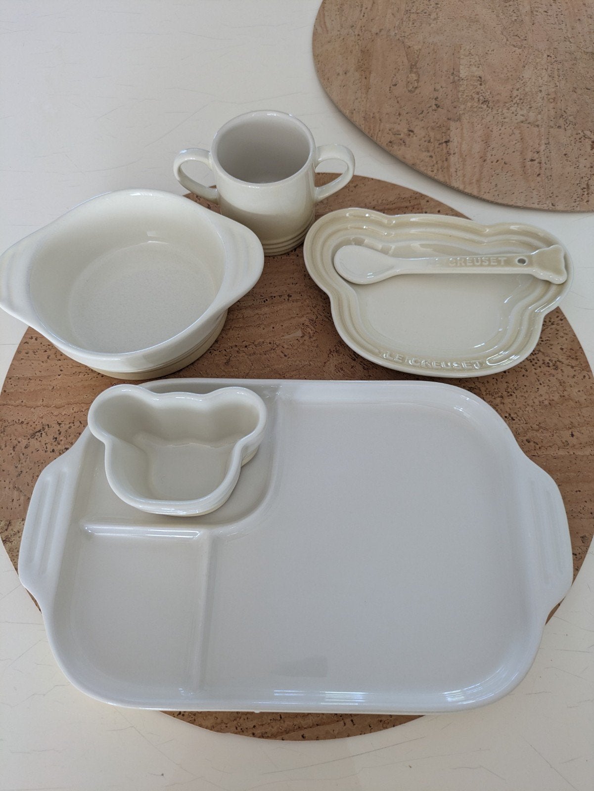 Le Creuset Baby & Kids Servies Set 6-delig - Crème, Ophalen, Zo goed als nieuw