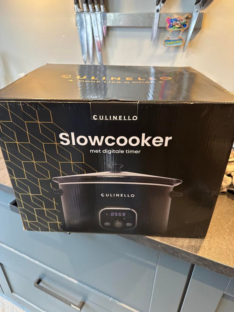 Culinello Slowcooker met digitale timer - Nieuw in doos, Ophalen of Verzenden, Timer, Nieuw