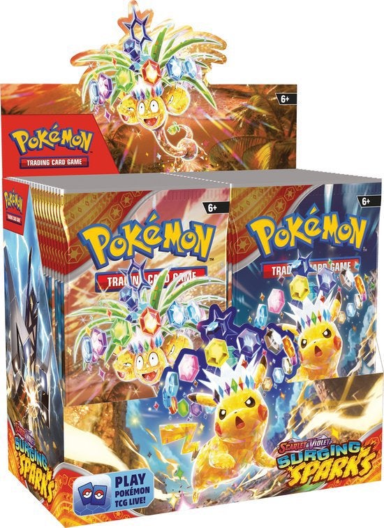 Surging Sparks booster box 6x pokemon scarlet violet, Hobby en Vrije tijd, Verzamelkaartspellen | Pokémon, Ophalen, Zo goed als nieuw