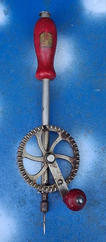 Handboortje. Vintage. Klein formaat.  21 cm., Doe-het-zelf en Verbouw, Gereedschap | Handgereedschap, Zo goed als nieuw, Ophalen