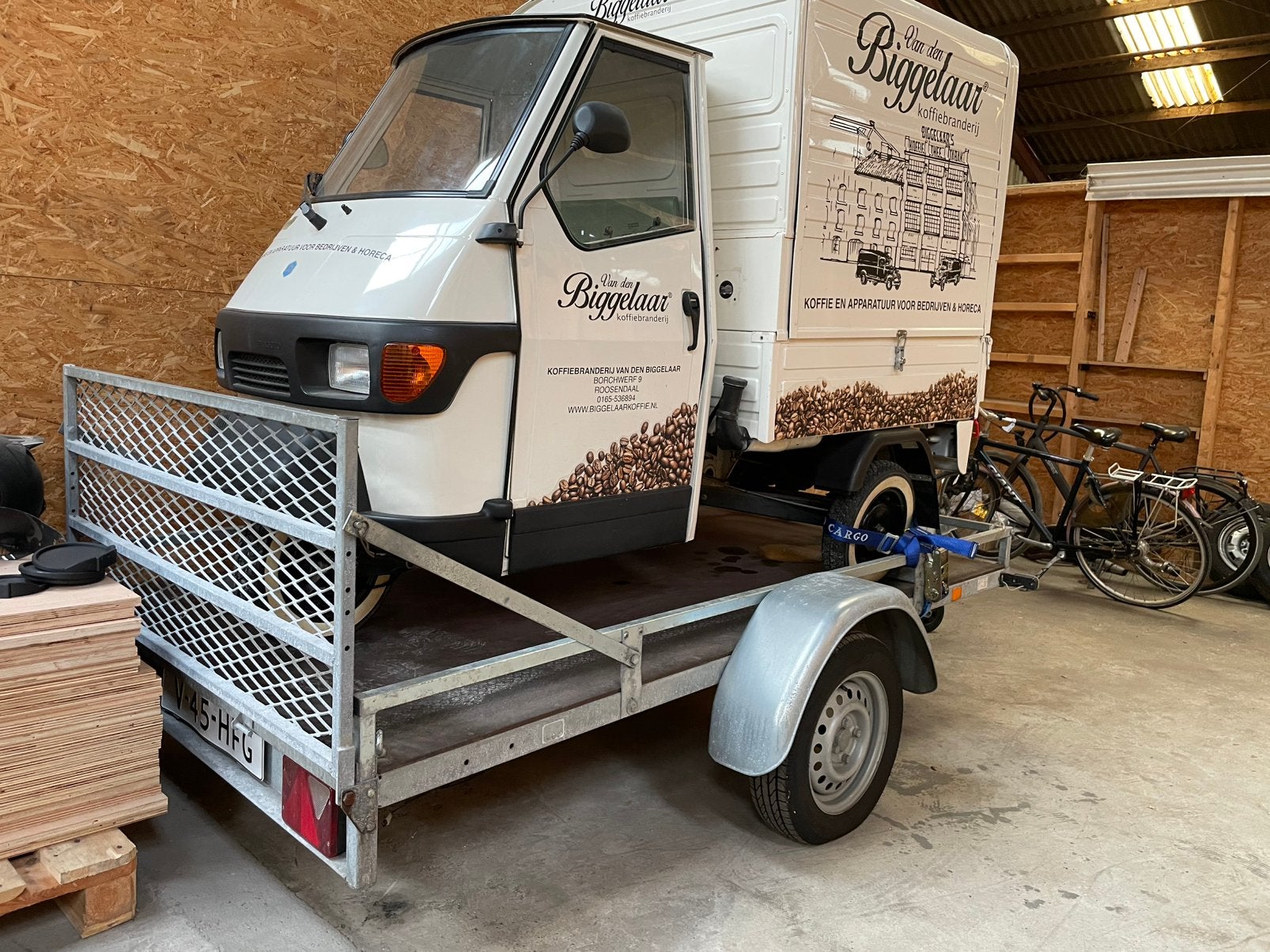 Aanhanger voor motor of Ape 50, Auto diversen, Aanhangers en Bagagewagens, Ophalen, Gebruikt