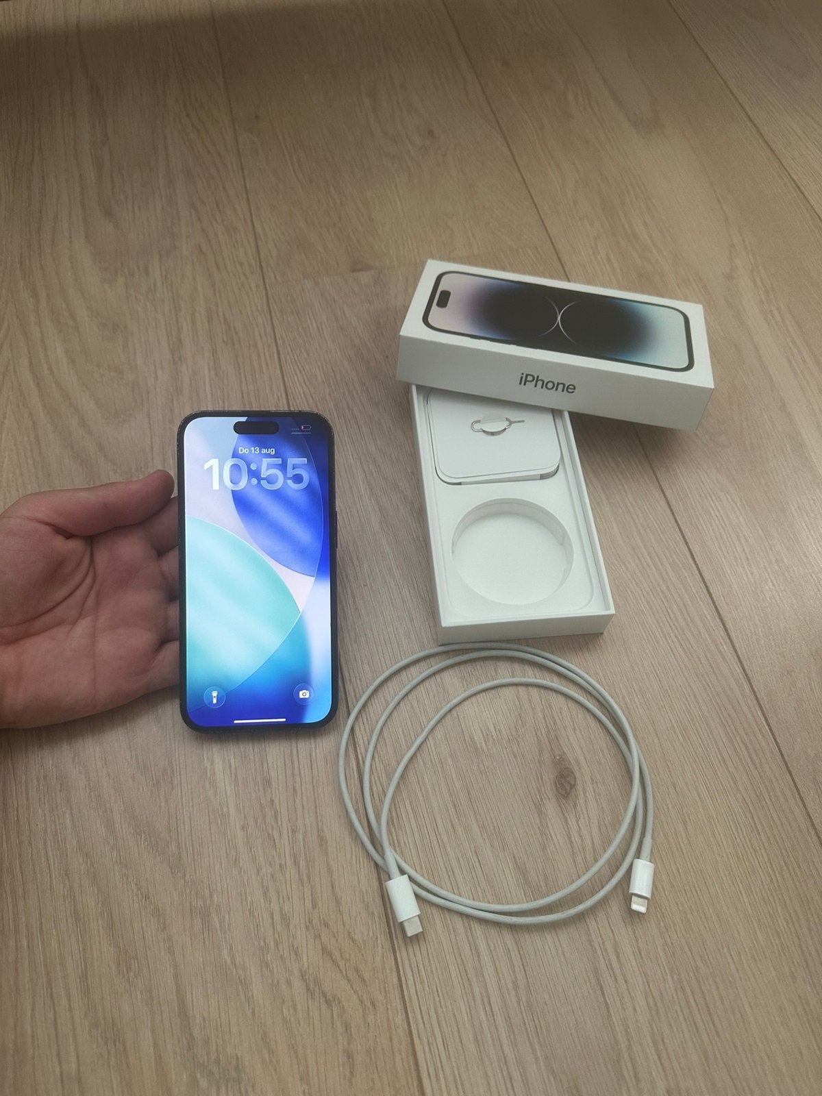 iPhone 14 pro zwart met doos en oplader zonder schade, Zwart, Ophalen of Verzenden, Zo goed als nieuw, 128 GB