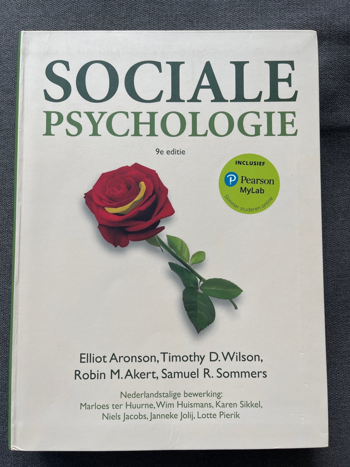 Sociale Psychologie - 9e editie (incl. MyLab), Ophalen of Verzenden, Zo goed als nieuw, HBO