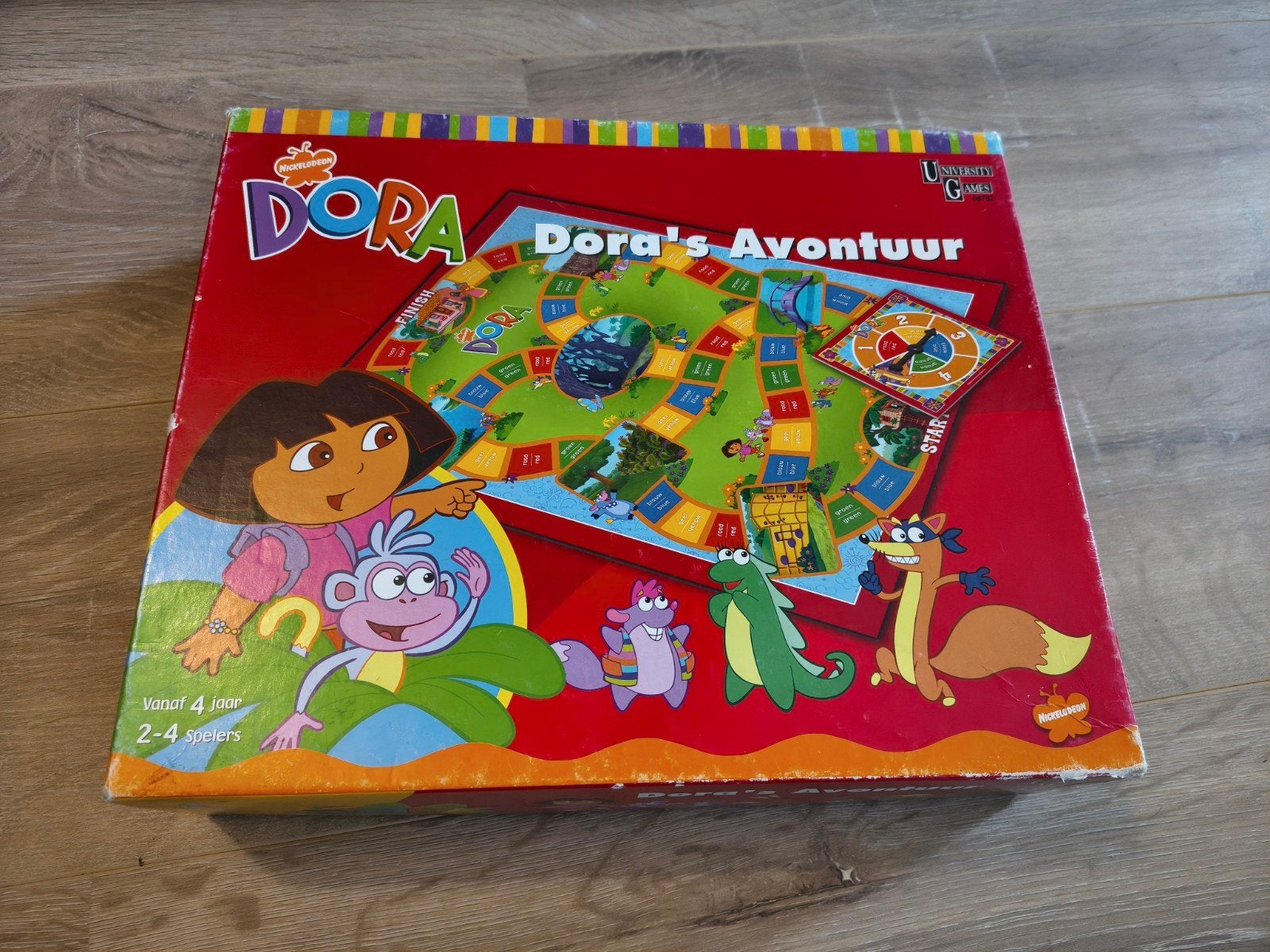 Dora's Avontuur Bordspel - Leuk voor Kinderen!, Drie of vier spelers, Ophalen of Verzenden, Gebruikt, University Games