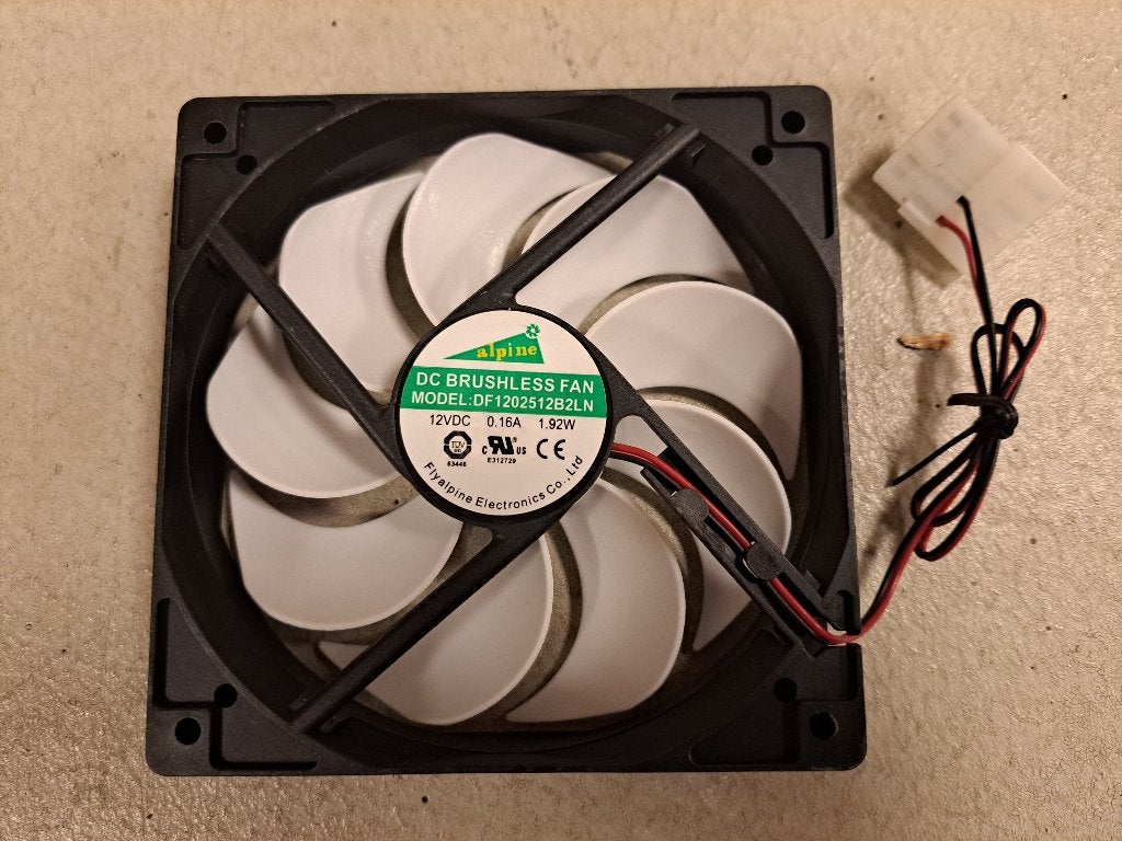 HF Computer ventilator 120x120x25mm - WIT - Nieuw, Computers en Software, Computerkoelers, Nieuw, Luchtkoeling, Ophalen of Verzenden