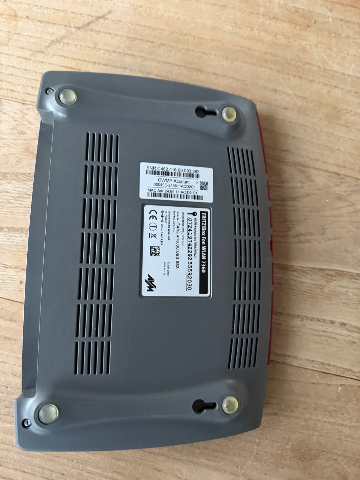 AVM FRITZ!Box Fon WLAN 7360 Router, Computers en Software, Ophalen of Verzenden, Gebruikt, Router met modem