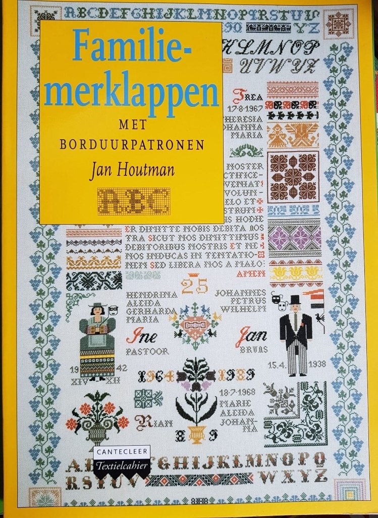 Familie merklappen – Jan Houtman, Ophalen of Verzenden, Handborduren, Patroon