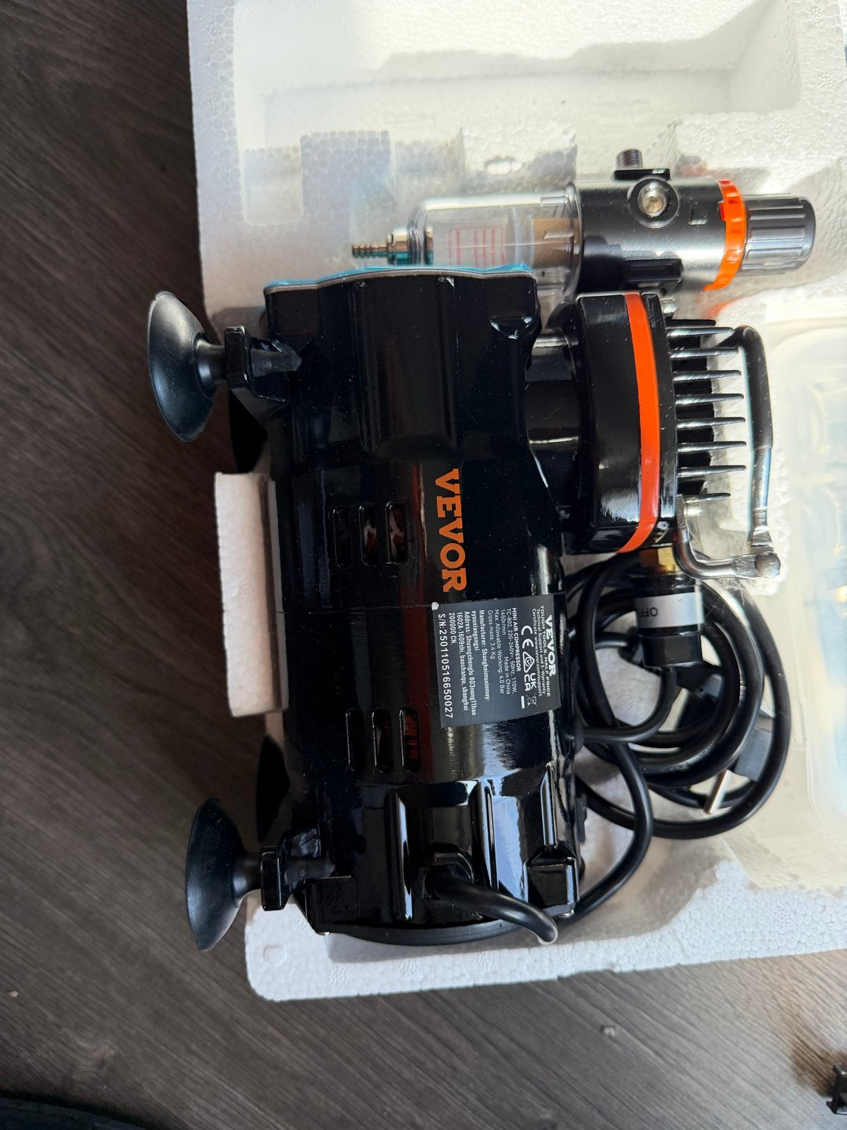 Vevor Airbrush Compressor Set -nieuw, Zwart, Nieuw, Ophalen of Verzenden, Handen en Nagels