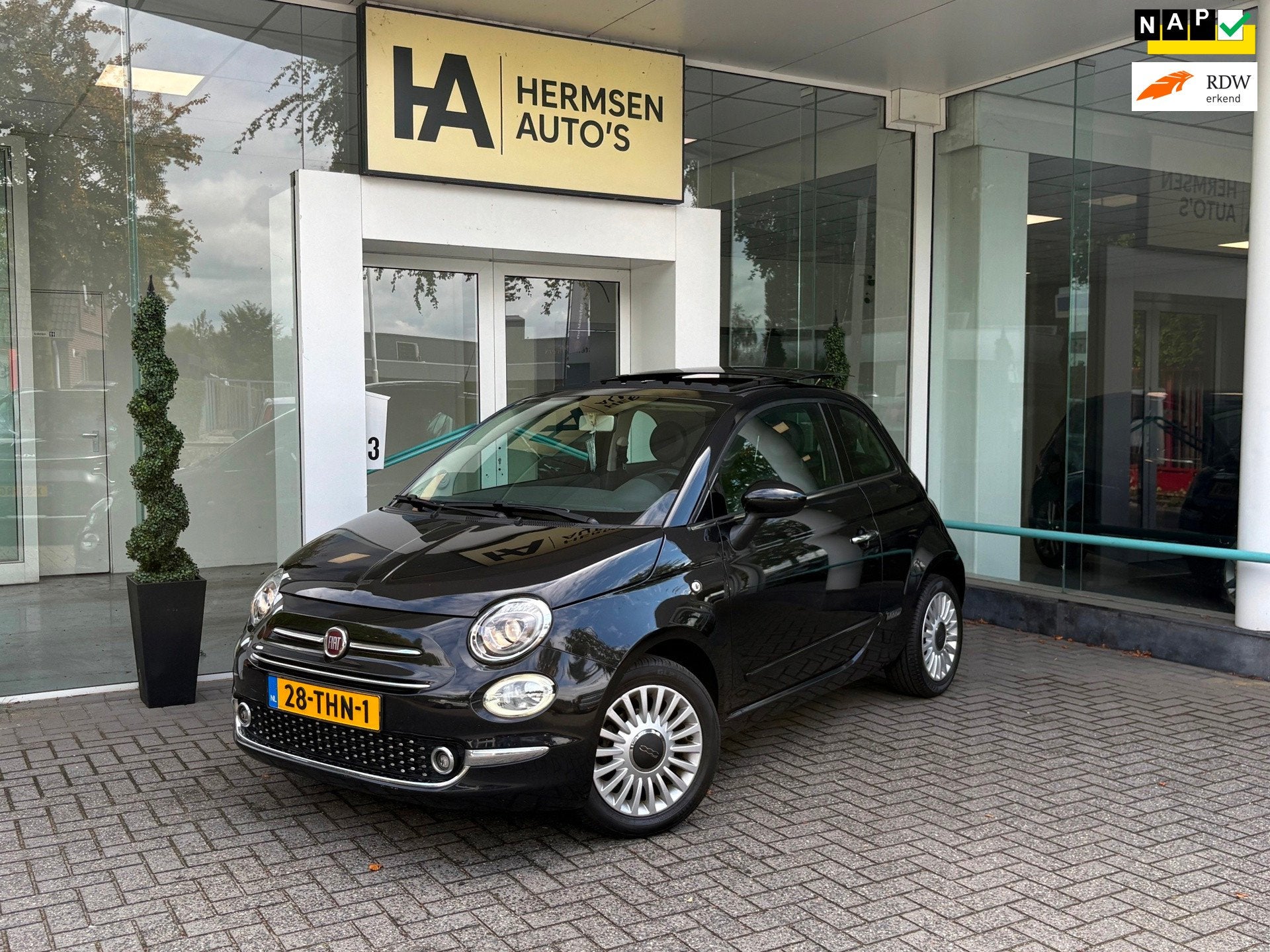 Fiat 500 1.2 Lounge|Distr.VV|NAP|Carplay|Pano|Automaat|, Auto's, Fiat, Euro 5, Gebruikt, 1242 cc, 4 cilinders