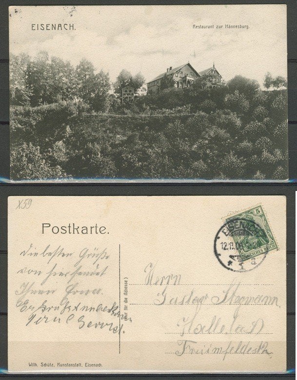 Duitsland 1908 Eisenbach Rest Hennesburg Ansichtkaart 1051, Ophalen of Verzenden, Voor 1920, Gelopen, Duitsland
