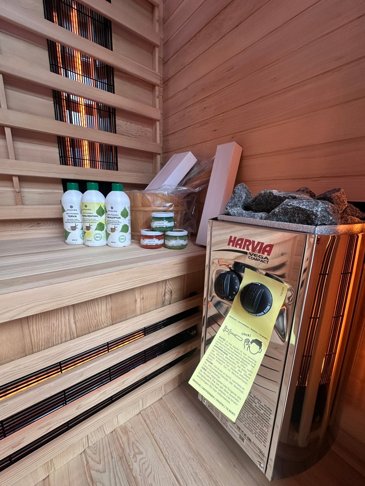 Combi Sauna | Infrarood + Finse Kachel | Showmodel OP = OP, Info@inner-stillness.nl, Fins of Traditioneel, 7665VB, Complete sauna