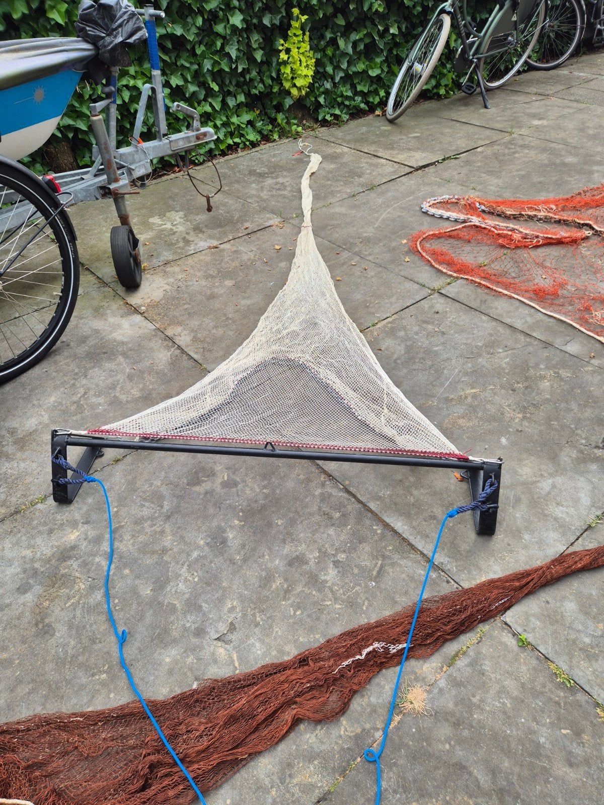 Kornet garnalennet sleepnet., Watersport en Boten, Hengelsport | Zeevissen, Ophalen