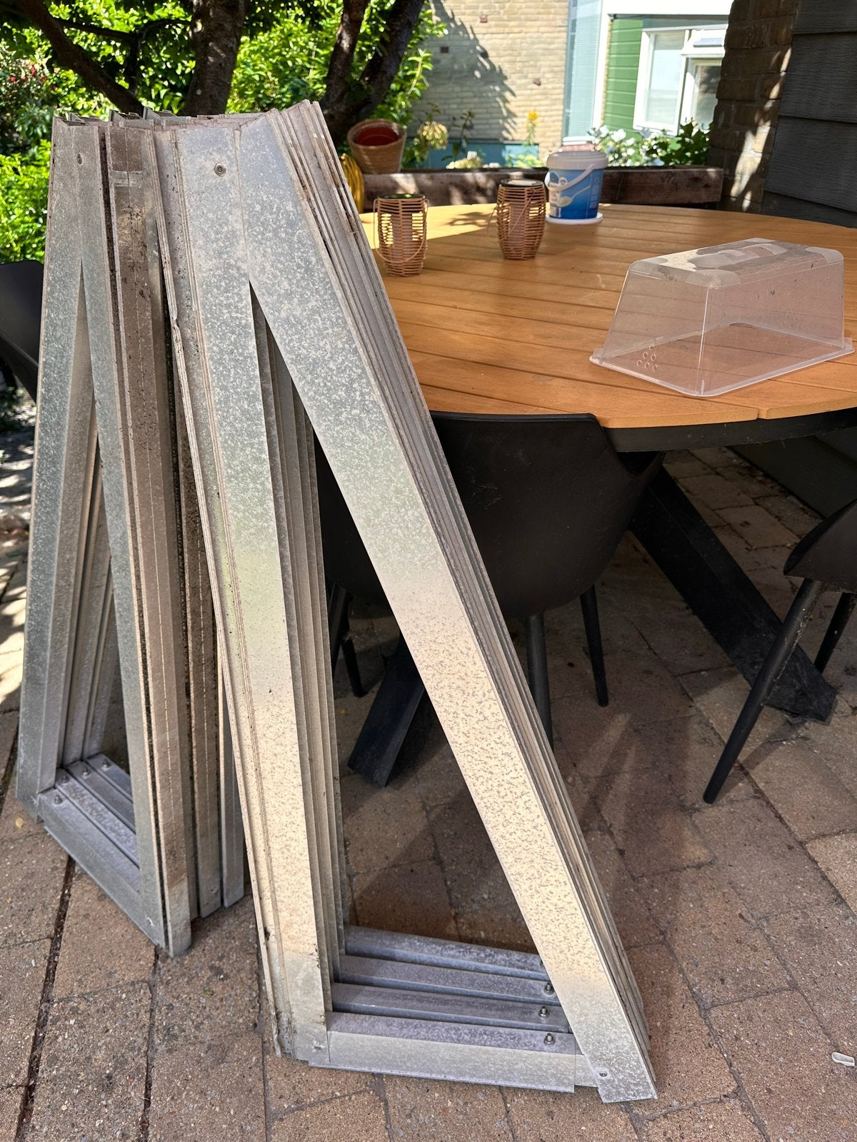 Aluminium beugels/profielen zonnepanelen, verstelbaar, Ophalen, Gebruikt, Overige typen