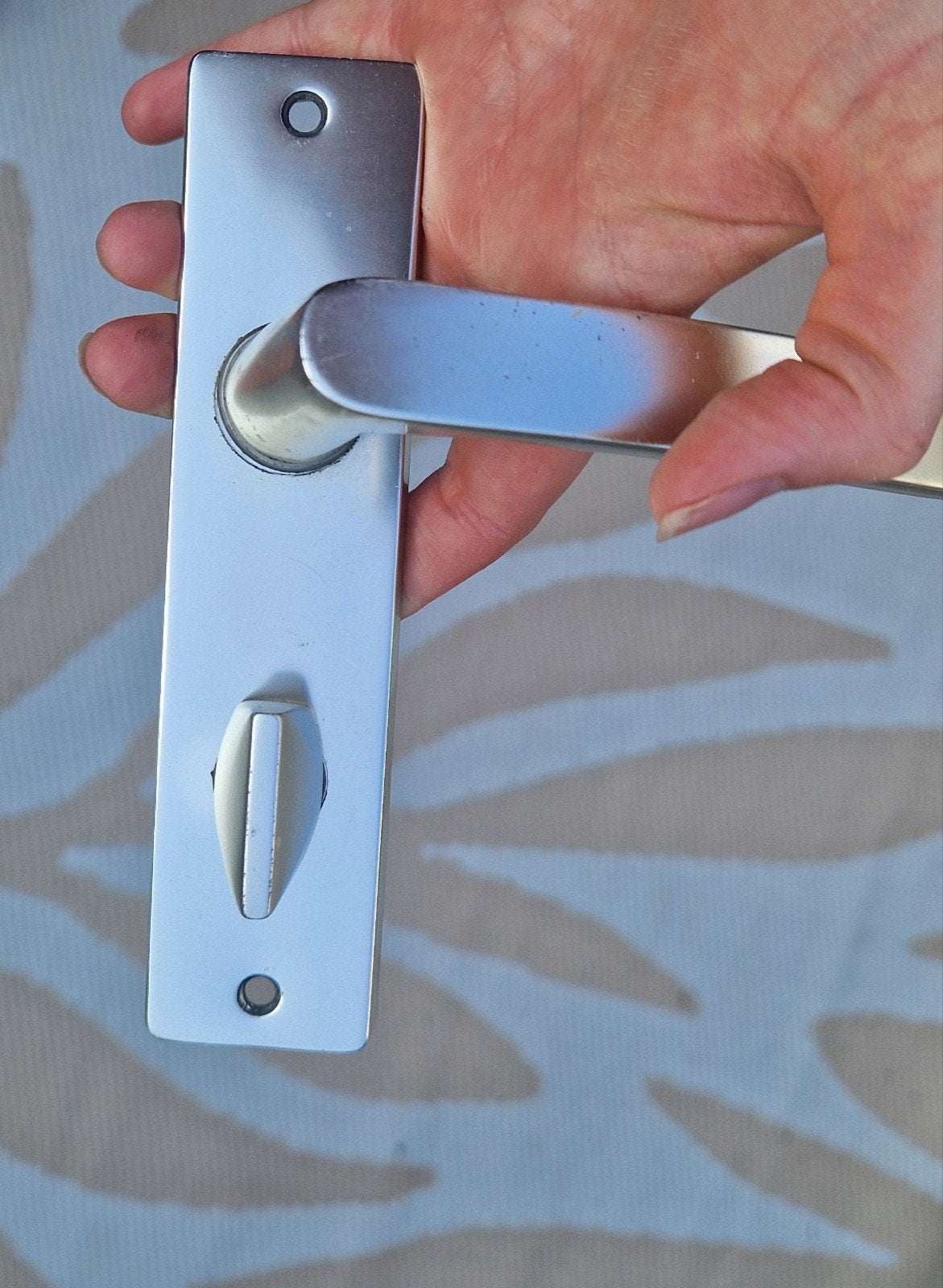 WC deurklink met slot - RVS look, Ophalen of Verzenden