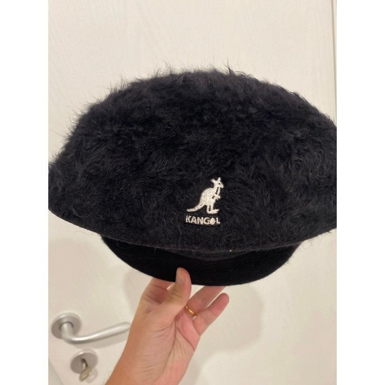 Kangol zwarte pet – unisex – maat M, Verzenden, Zo goed als nieuw, 56 of 57 cm (M, 7 of 7⅛ inch), Pet