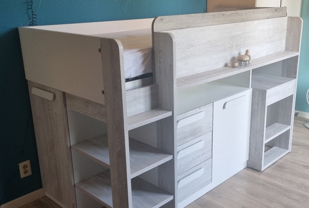 Bed halfhoogslaper kinderkamer, Ophalen, Gebruikt, Halfhoogslaper