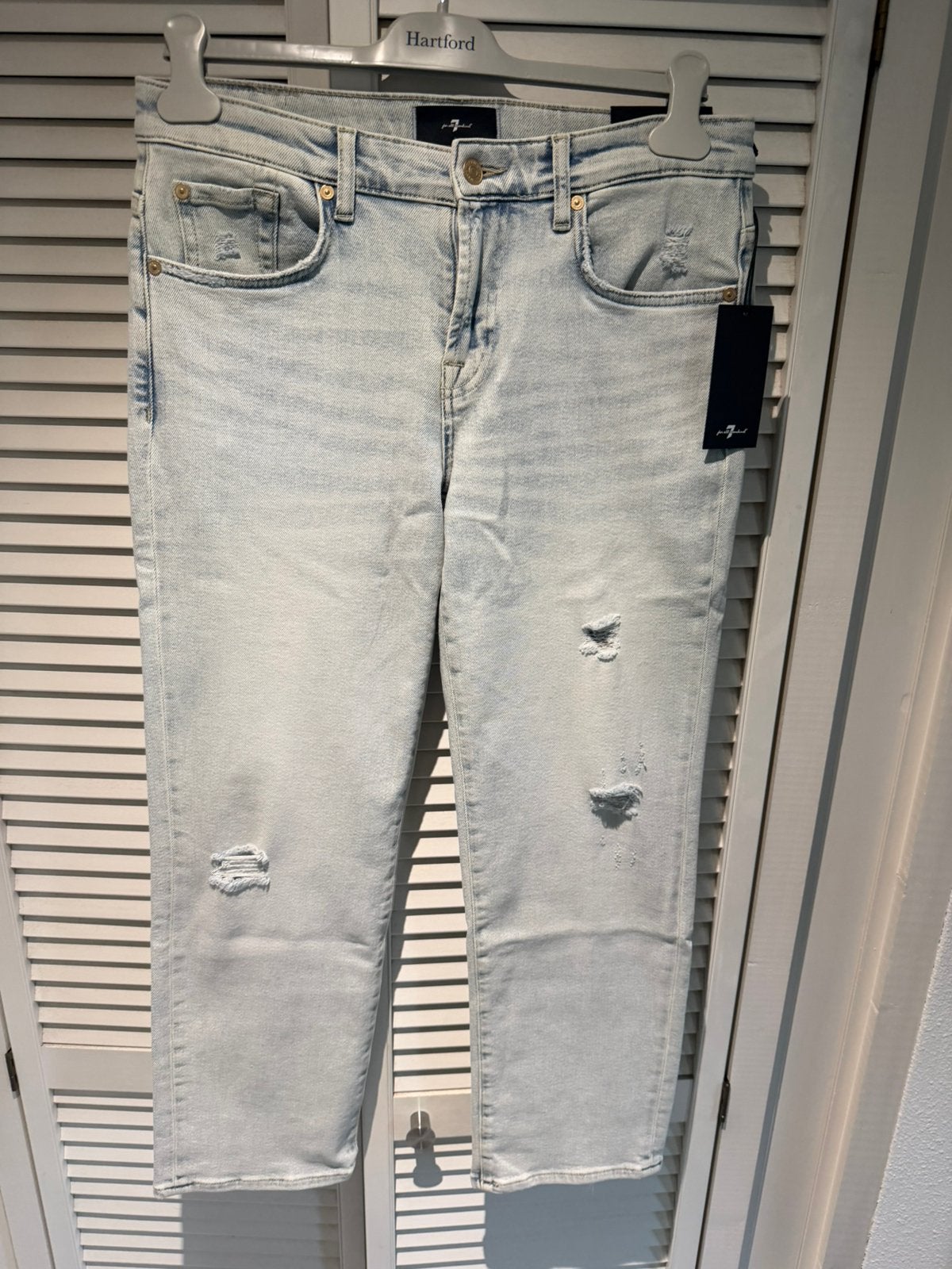 Nieuwe 7 For all Mankind Calie straight W29, Kleding | Dames, Spijkerbroeken en Jeans, Verzenden, Nieuw, Blauw, W28 - W29 (confectie 36)
