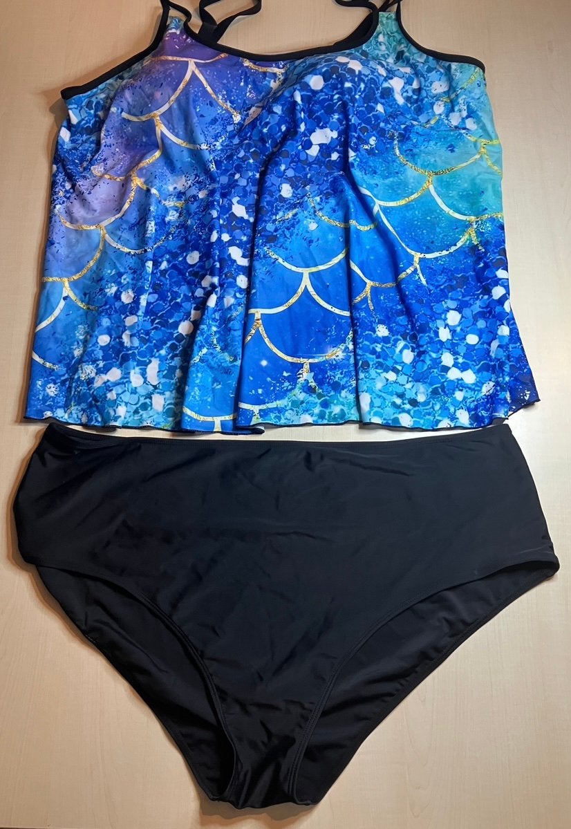 Tankini, maat 3XL, 2 delig, nieuw!, Ophalen of Verzenden, Nieuw, Blauw, Lingerie of Zwemkleding