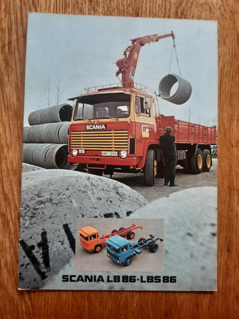 Scania LB86 LBS86 1975 folder, Ophalen of Verzenden, Zo goed als nieuw, Overige merken, Scania