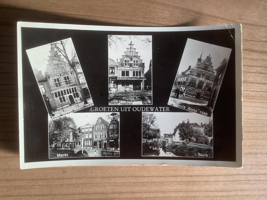 ansichtkaart Oudewater, Ophalen of Verzenden, Gelopen