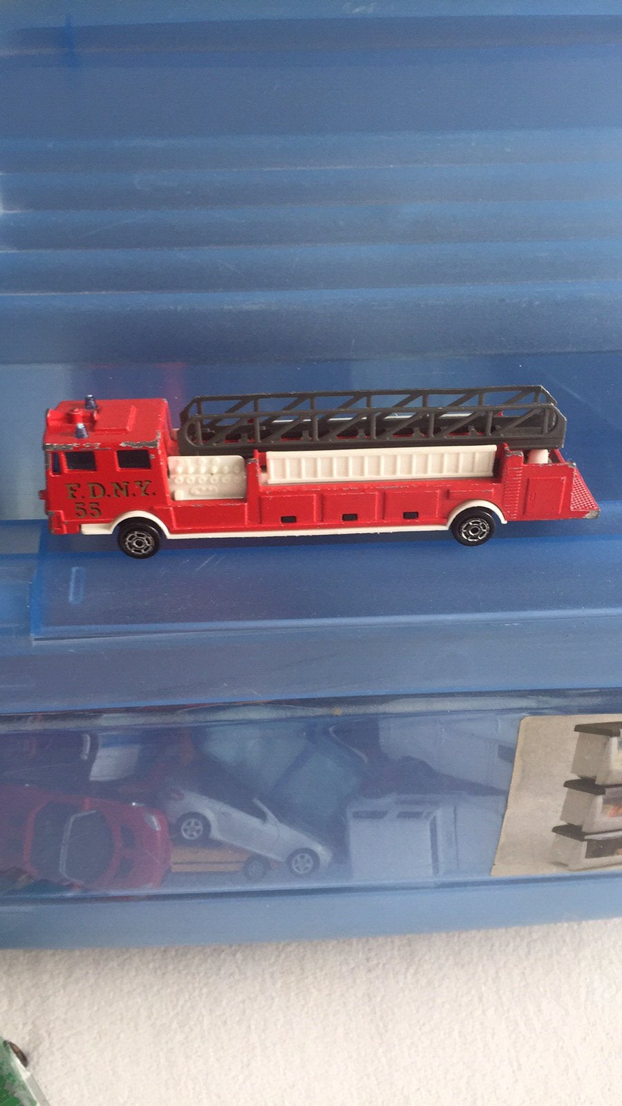 Brandweer auto pompier grand echelle Majorette, Ophalen, Zo goed als nieuw