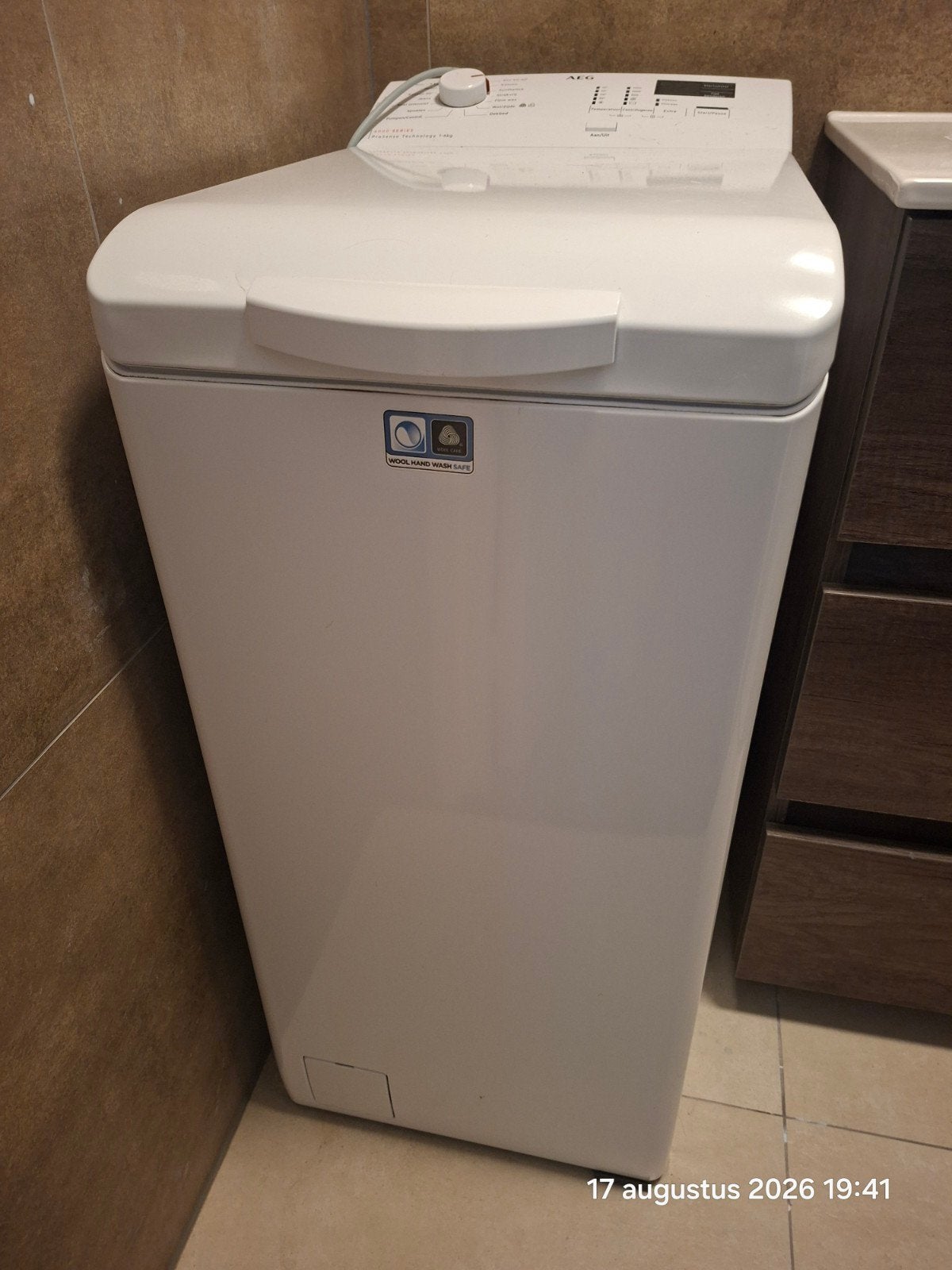 AEG LTR6162 - Wasmachine bovenlader, Ophalen, Gebruikt, Bovenlader, 85 tot 90 cm