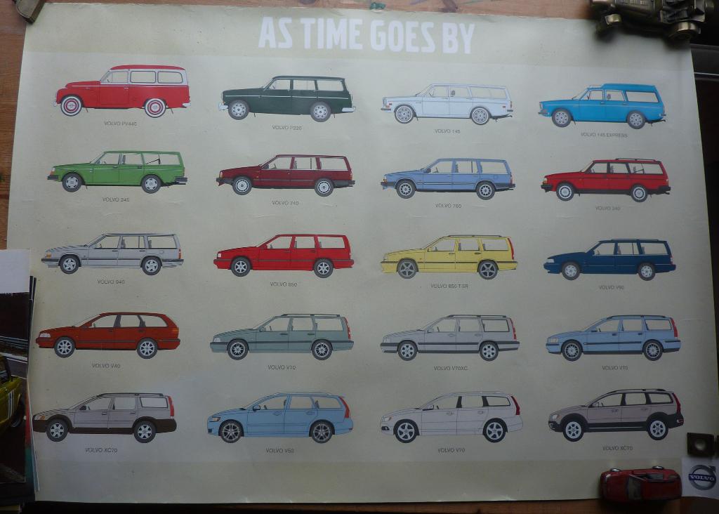 Volvo "As time goes by", Gebruikt, Deurposter of groter, Rechthoekig Liggend, Ophalen of Verzenden