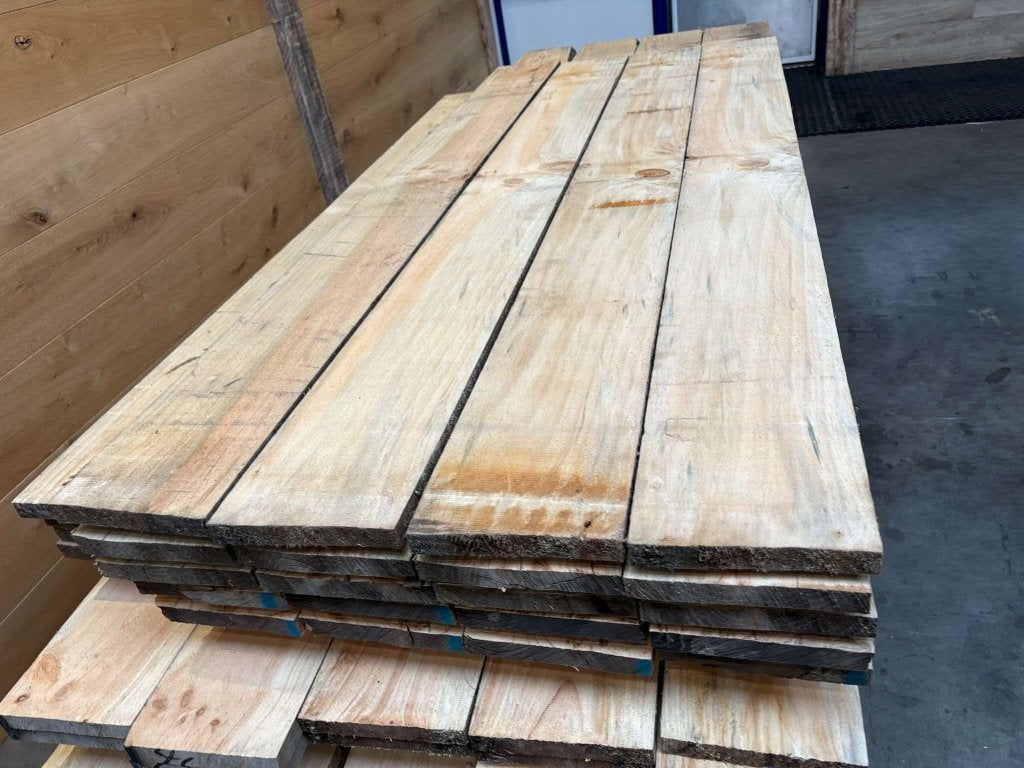 2.5x20CM 300CM radiata pine planken fijnbezaagd FSC recycle, Tuin en Terras, Palen, Balken en Planken, Gebruikt, 250 cm of meer