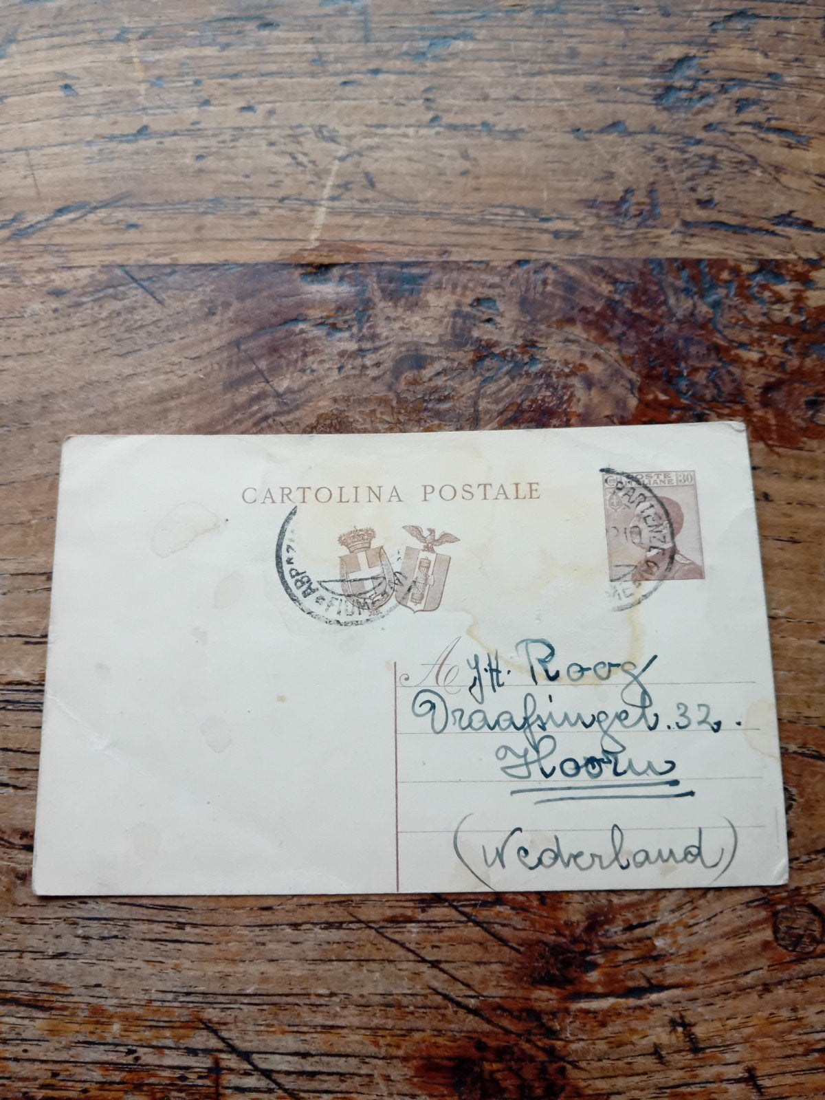 Oude ansichtkaart uit Italië, gericht aan Nederland, Ophalen of Verzenden, Voor 1920, Noord-Holland