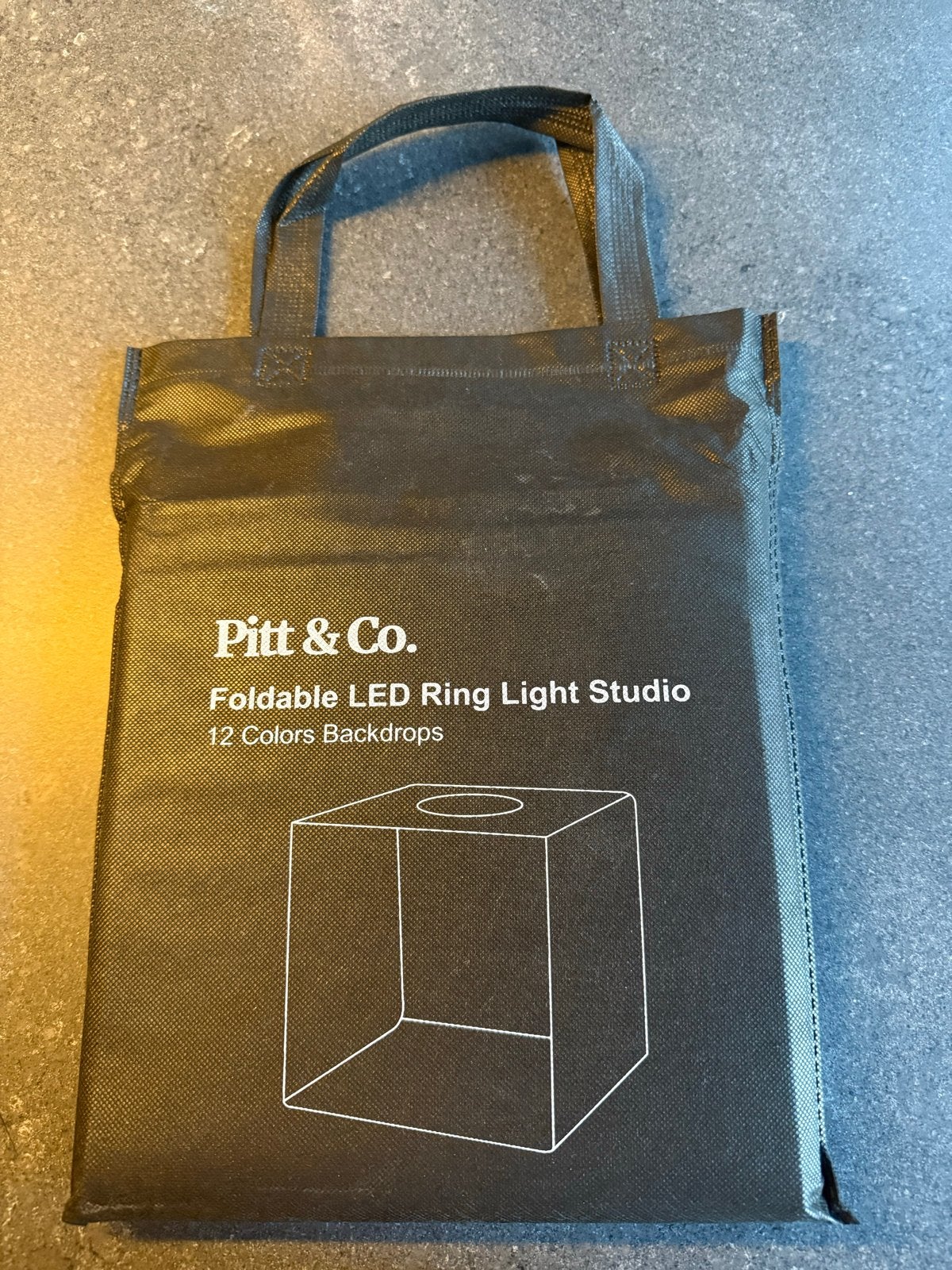 Pitt & Co. Opvouwbare LED Ring Light Studio met 12 Achtergro, Audio, Tv en Foto, Fotografie | Fotostudio en Toebehoren, Dimbaar
