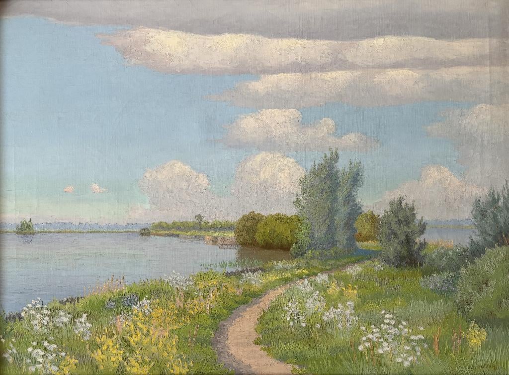 Dirk Smorenberg (1883-1960) - Gezicht op de Lambertszkade, Ophalen of Verzenden