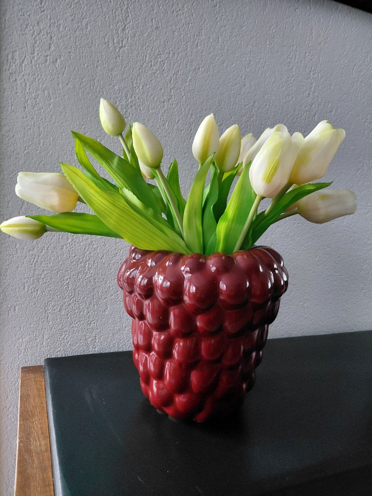 Daan Kromhout Raspberry Vaas - Bordeaux/Burgundy - 18cm, Ophalen of Verzenden, Zo goed als nieuw, Rood