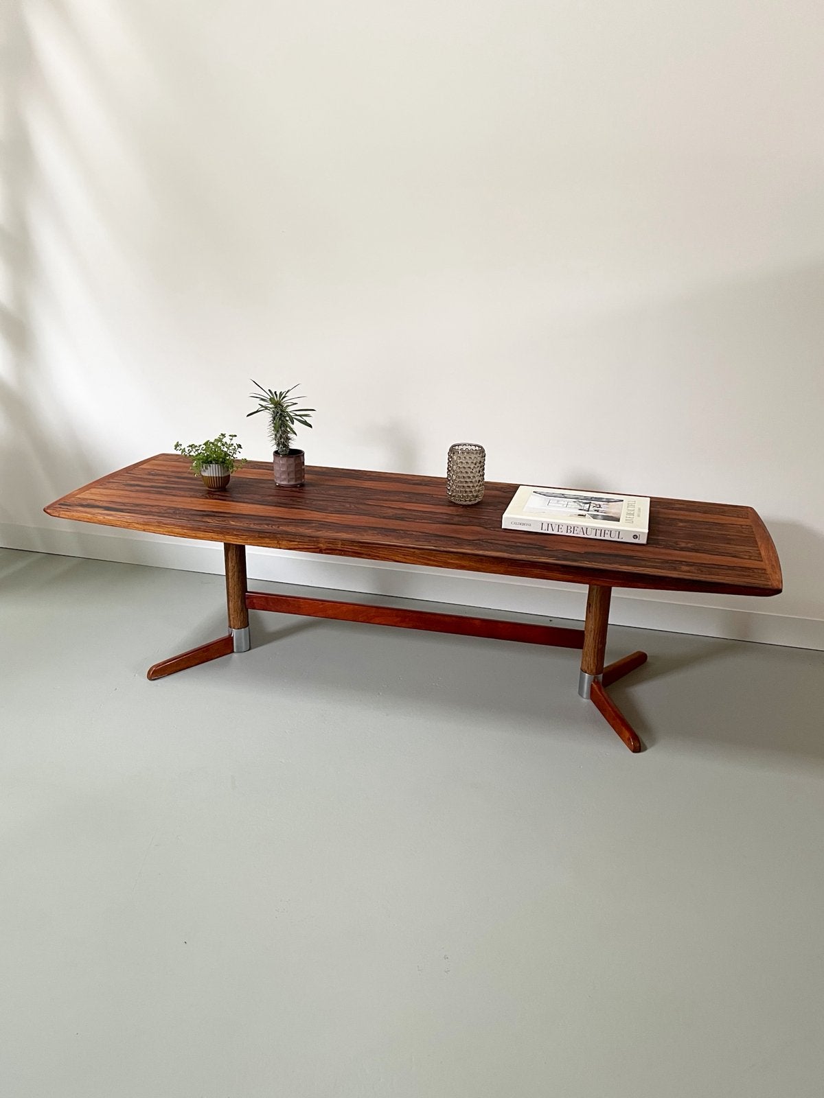Vintage palissander salontafel Topform jaren 60/Deens design, Gebruikt, 100 tot 150 cm, Sixties, retro, jaren 60, midcentury, Onbekend