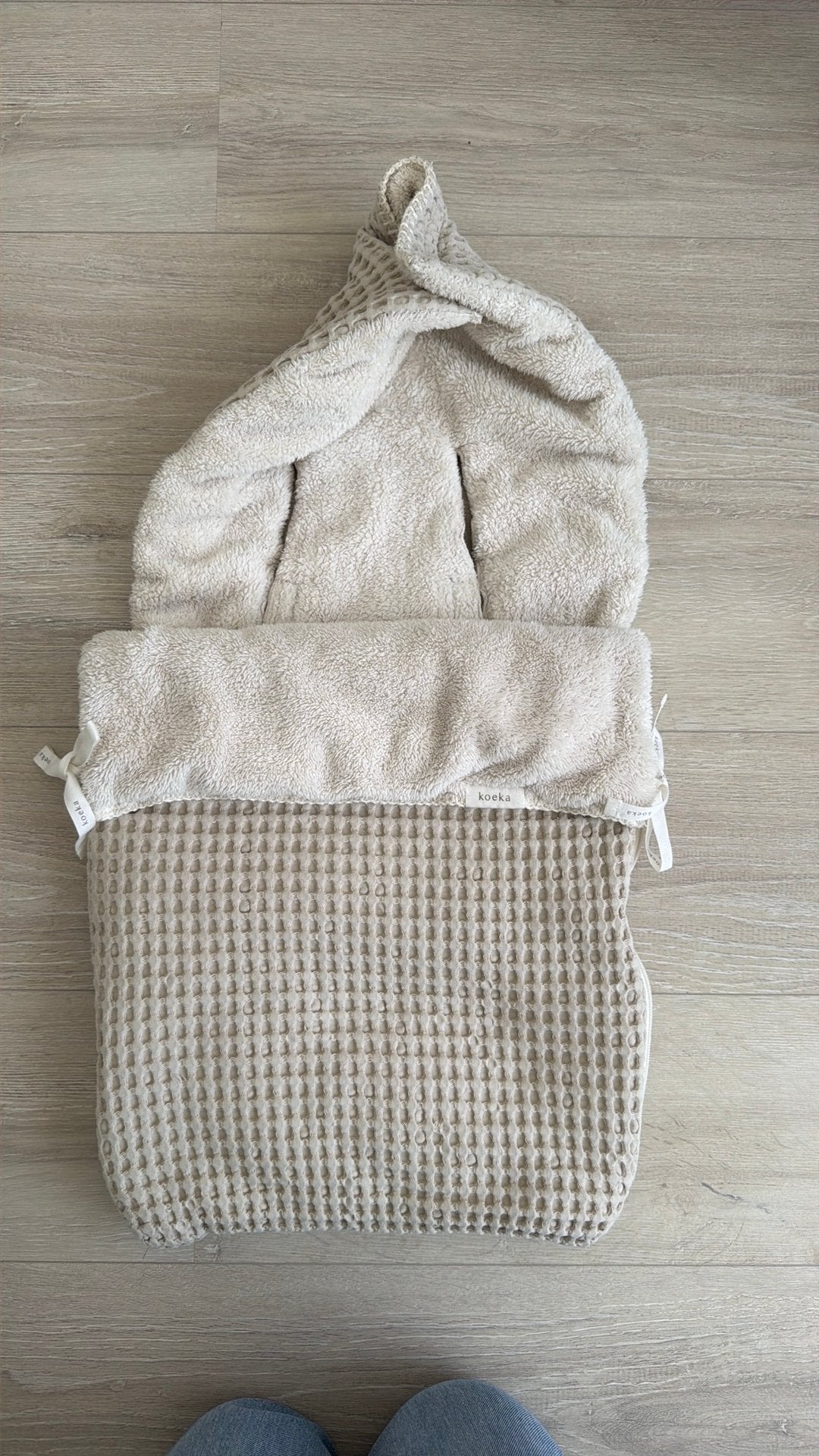 KOEKA voetenzak 0+ wafel/teddy, Ophalen, Zo goed als nieuw, Voetenzak, Koeka