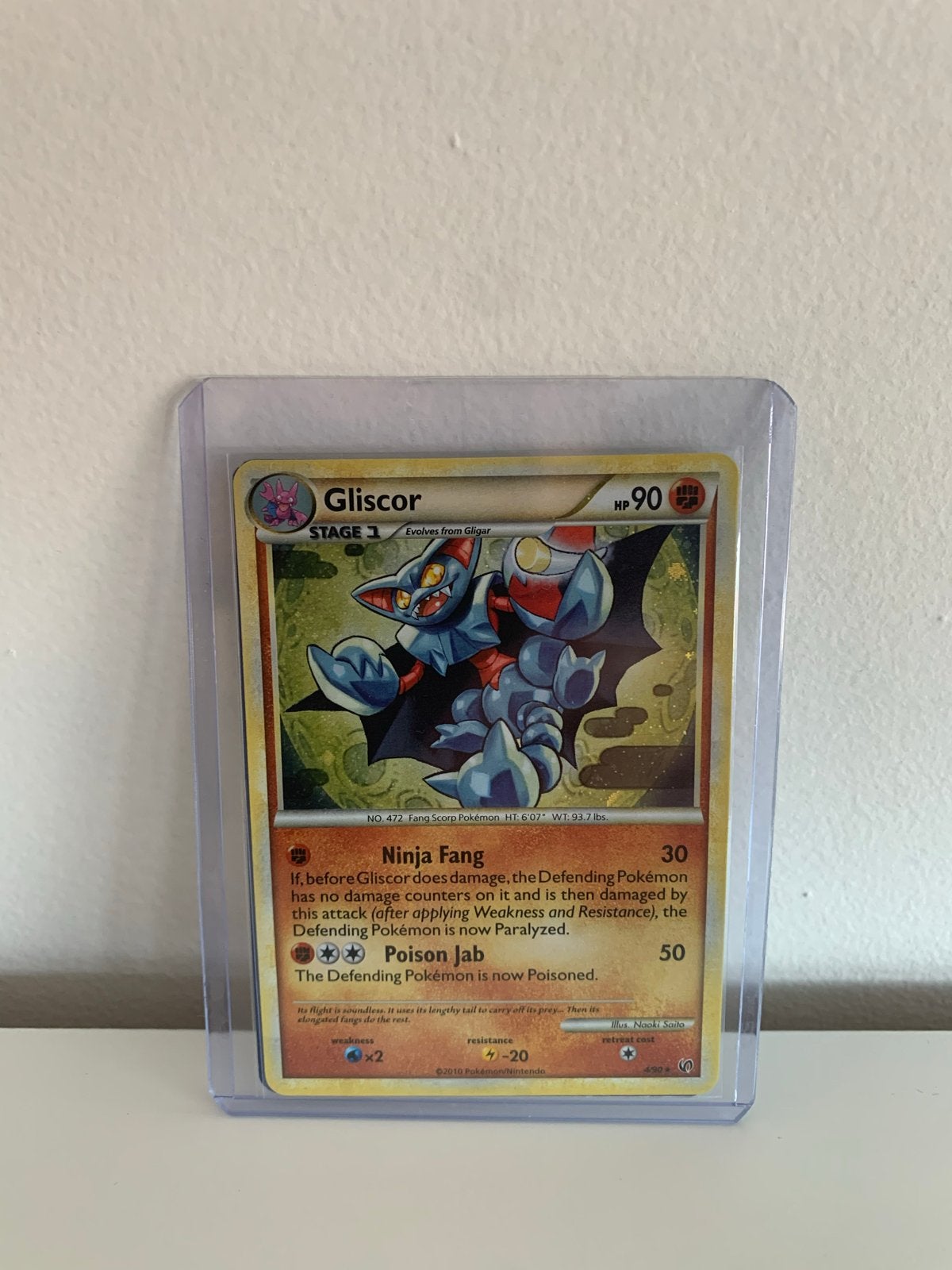 Pokémon Kaart Gliscor - Holo Rare, Ophalen of Verzenden, Gebruikt, Losse kaart