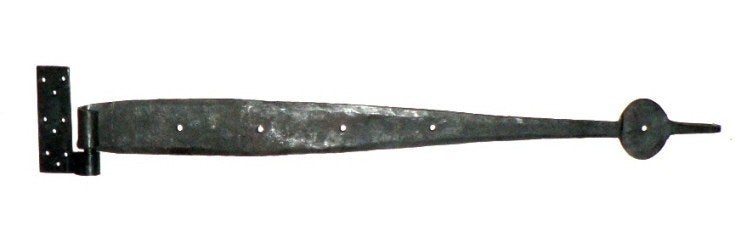 Nieuwe zwarte smeedijzeren geheng / scharnier 63 cm lang., Ophalen of Verzenden, Nieuw, IJzer, Tuinhek