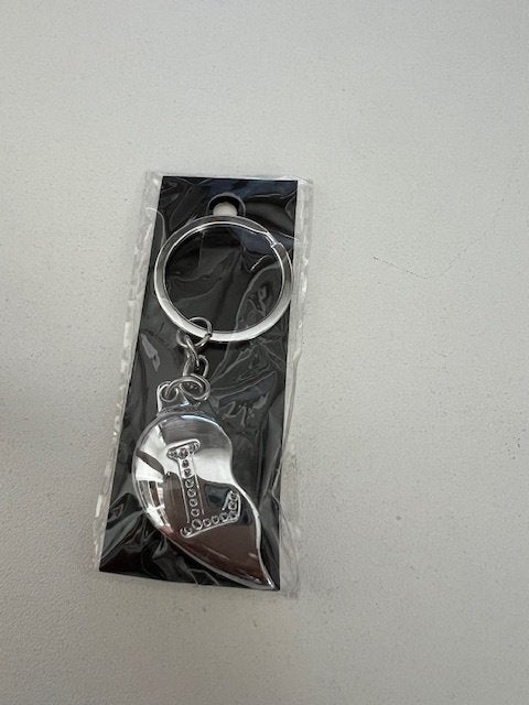Sleutelhanger Half Hart  Letter L met steentjes, Ophalen of Verzenden, Nieuw